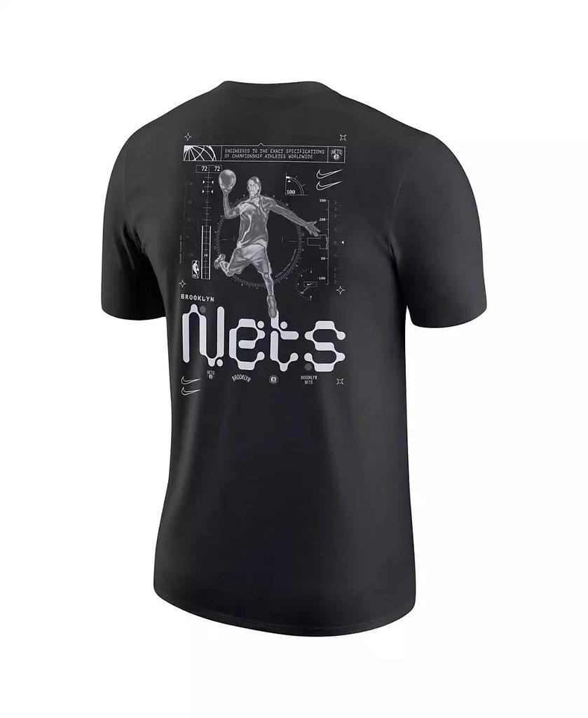 商品NIKE|Men's Black Brooklyn Nets Courtside Air Traffic Control Max90 T-shirt,价格¥336,第3张图片详细描述