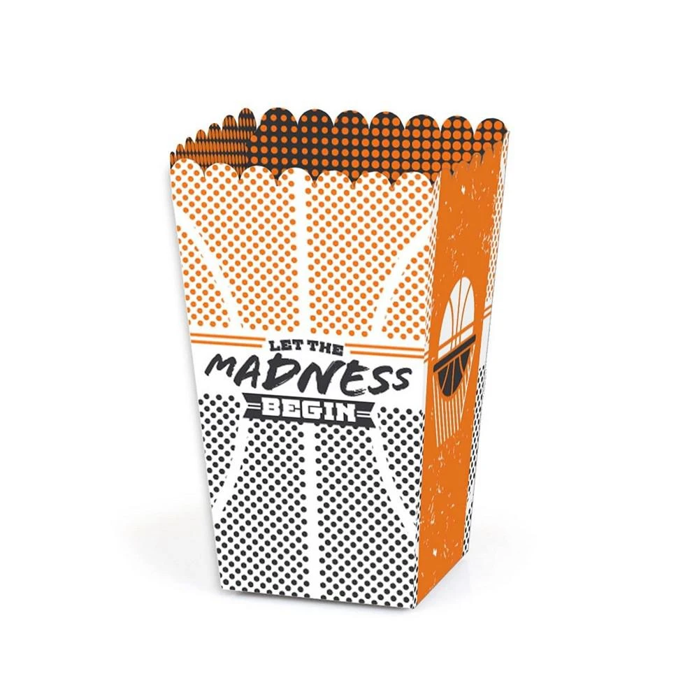 商品Big Dot of Happiness|Basketball - Let The Madness Begin - Party Favor Popcorn Treat Boxes - 12 Ct,价格¥127,第1张图片