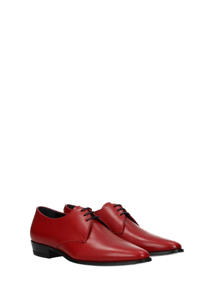 商品Celine|Lace up and Monkstrap jacno Leather Red,价格¥2663,第2张图片详细描述