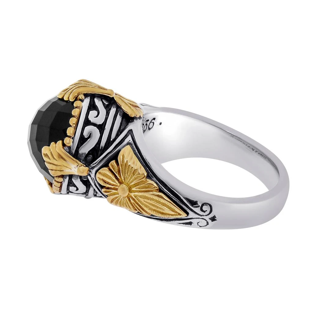 商品Konstantino|Konstantino Calypso Sterling Silver And 18K Yellow Gold, Onyx Statement Ring DKJ851-120 S7,价格¥3015,第3张图片详细描述