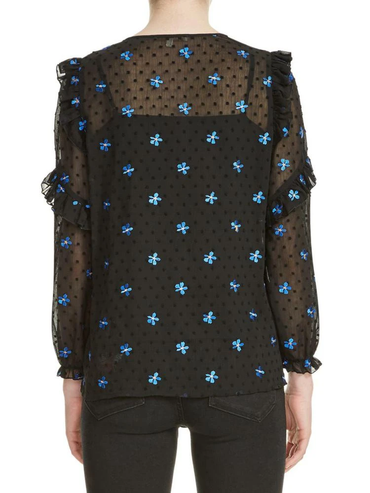 商品Maje|Labora Sheer Embroidery Blouse,价格¥1967,第2张图片详细描述