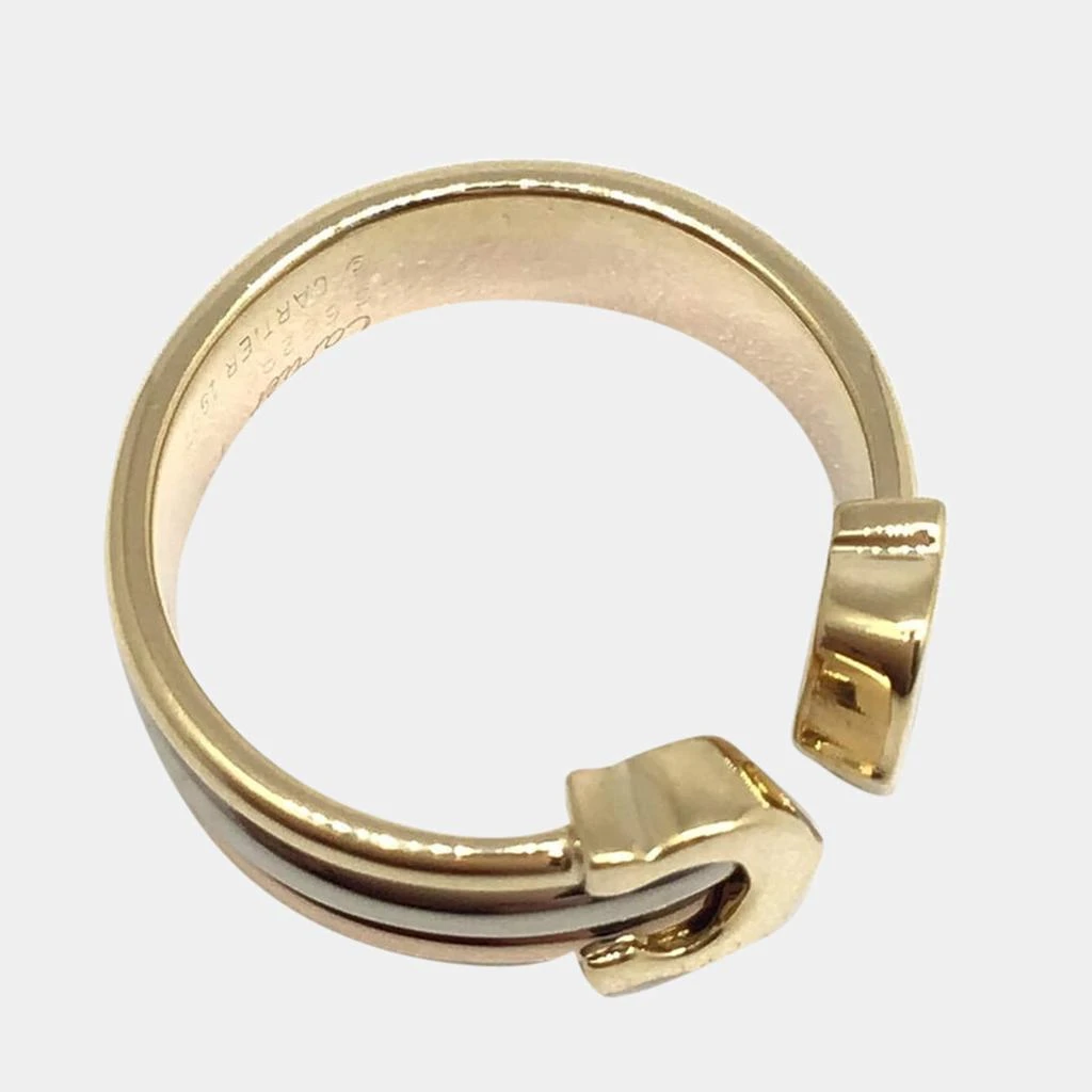 商品[二手商品] Cartier|Cartier Vintage Double C 18K Yellow Gold Rose Gold and White Gold Ring EU 48,价格¥5795,第4张图片详细描述