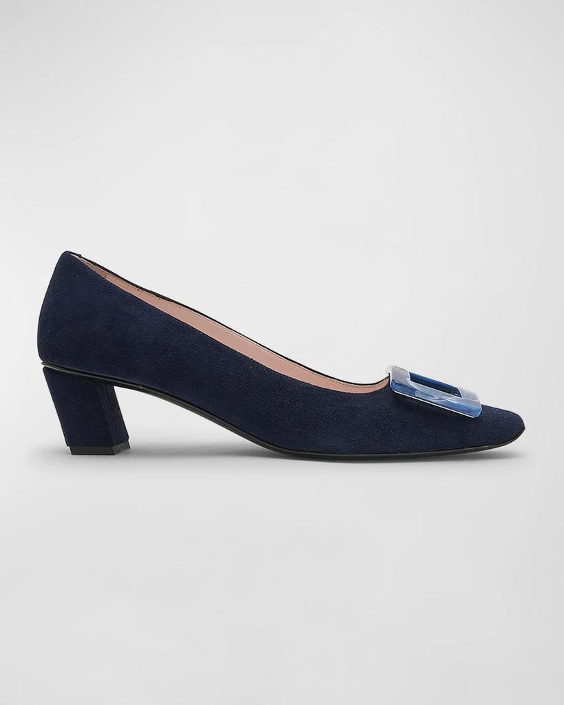 商品Roger Vivier|Belle Vivier Suede Buckle Pumps,价格¥6672,第1张图片