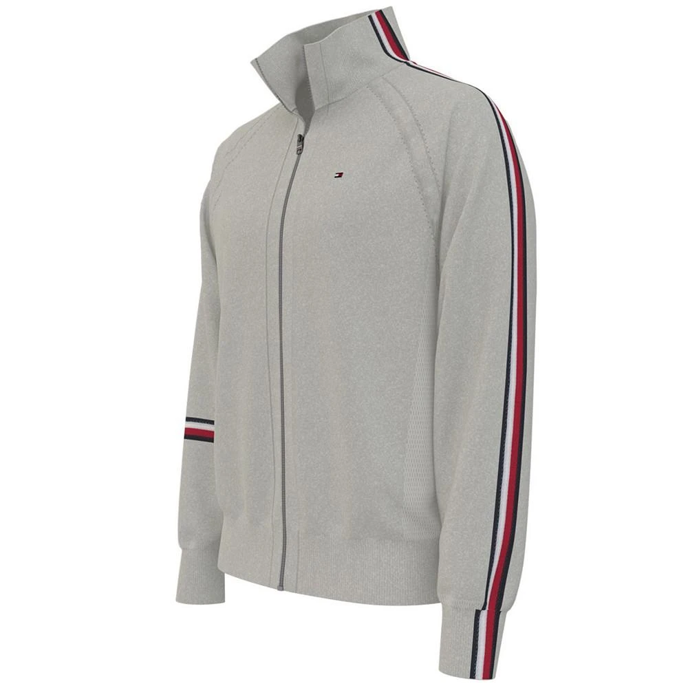 商品Tommy Hilfiger|Men's Global Stripe Intarsia Full Zip Sweater,价格¥216,第3张图片详细描述