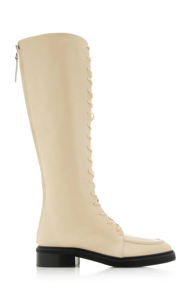 商品AEYDE|Aeyde - Mathilde Leather Lace-Up Knee Boots - White - IT 38 - Moda Operandi,价格¥1689,第1张图片