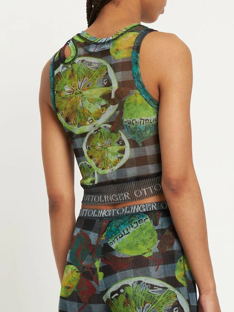 商品OTTOLINGER|Lime Printed Sheer Stretch Mesh Bra Top,价格¥583,第2张图片详细描述