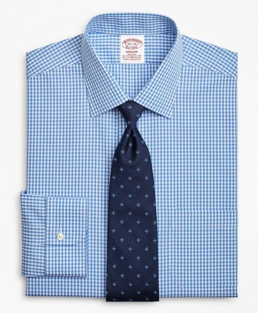 商品Brooks Brothers|Stretch Madison Relaxed-Fit Dress Shirt, Non-Iron Gingham,价格¥314,第1张图片