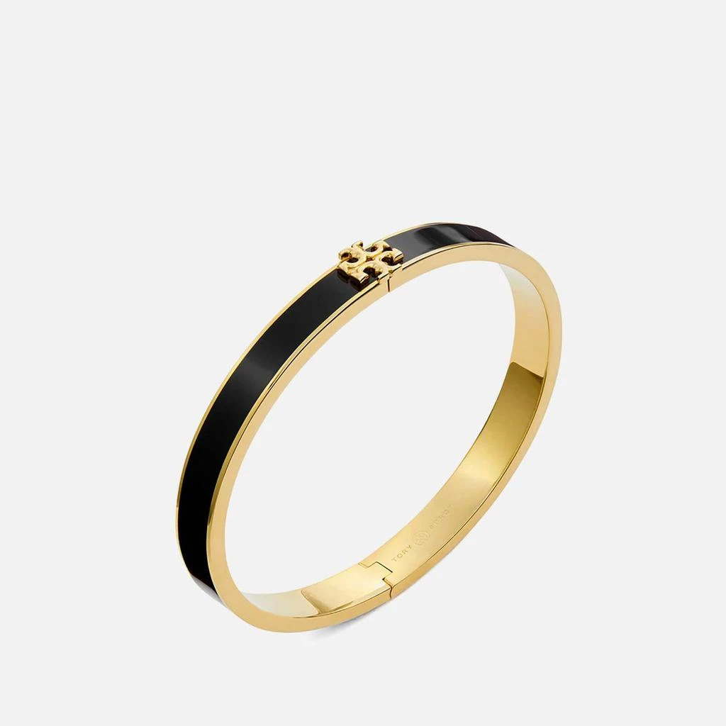 商品Tory Burch|Tory Burch Women's Kira Enamel 7mm Bracelet - Tory Gold/Black,价格¥1213,第2张图片详细描述