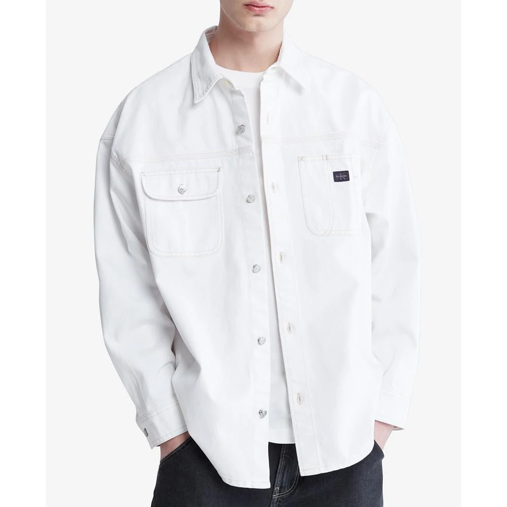 商品Calvin Klein|Men's Snow White Denim Workshirt,价格¥401,第1张图片