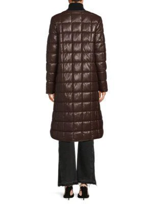 商品Calvin Klein|Longline Faux Leather Puffer Jacket,价格¥1100,第2张图片详细描述