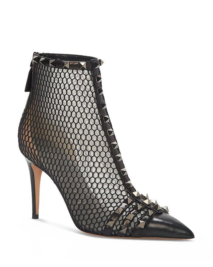 商品Valentino|Women's Rockstud Cap Top Mesh Booties,价格¥10663,第1张图片