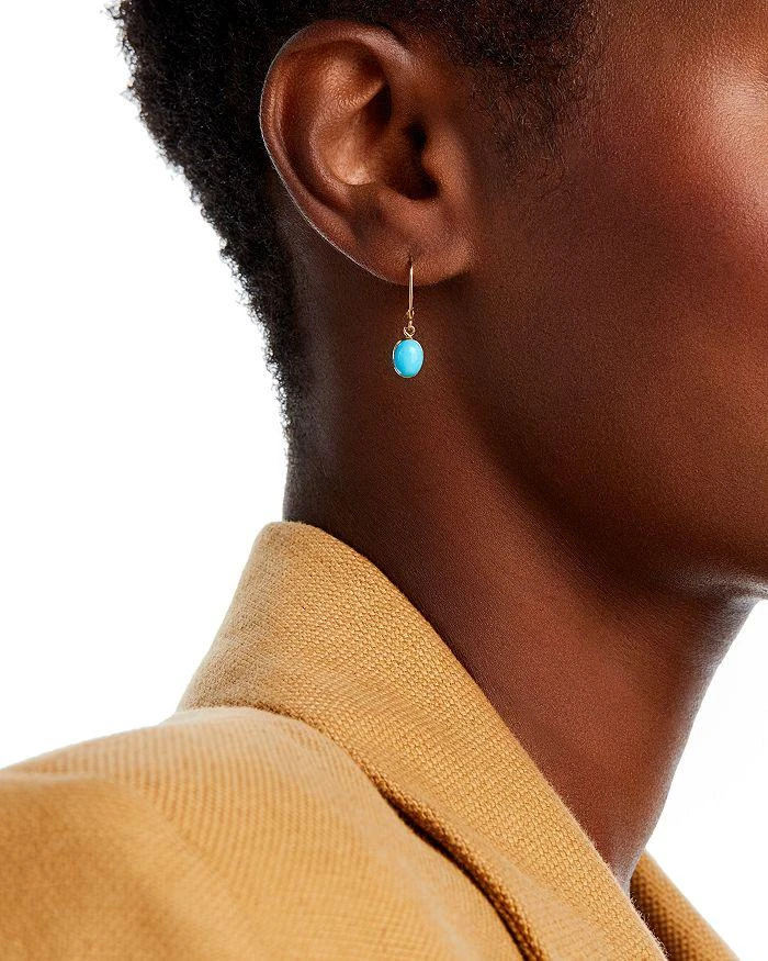 商品Bloomingdale's|Turquoise Drop Earrings in 14K Yellow Gold,价格¥2604,第2张图片详细描述