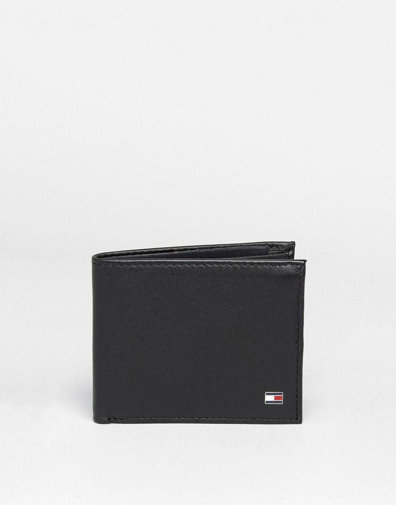 Tommy Hilfiger Eton mini billfold leather wallet in black商品第4张图片规格展示