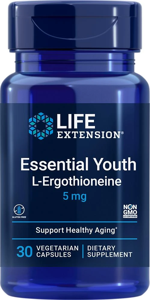 商品Life Extension|Life Extension Essential Youth L-Ergothioneine, 30 vegetarian - 5 mg (5 mg, 30 vegetarian capsules),价格¥143,第1张图片详细描述