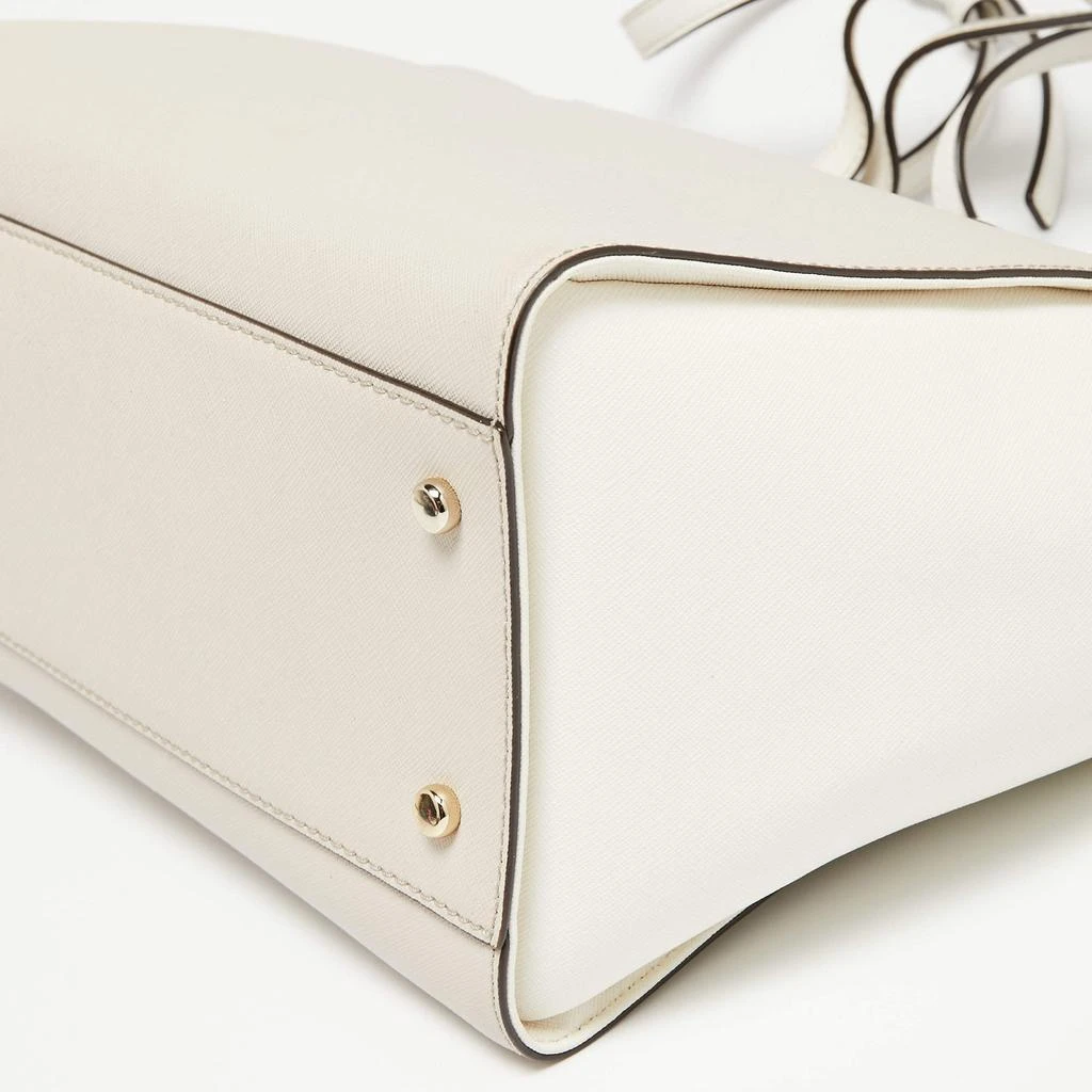 Kate Spade White/Beige Leather Cedar Street Hayden Tote 商品