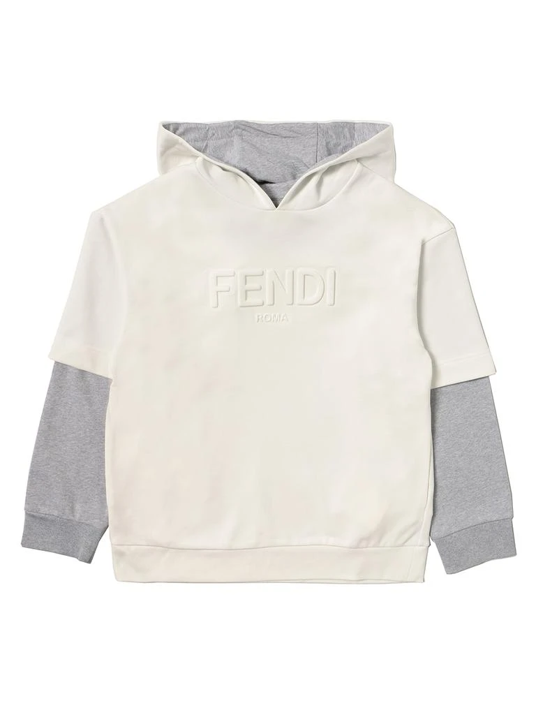 商品Fendi|Kid's Faux 2-in-1 Hoodie White,价格¥3739,第1张图片