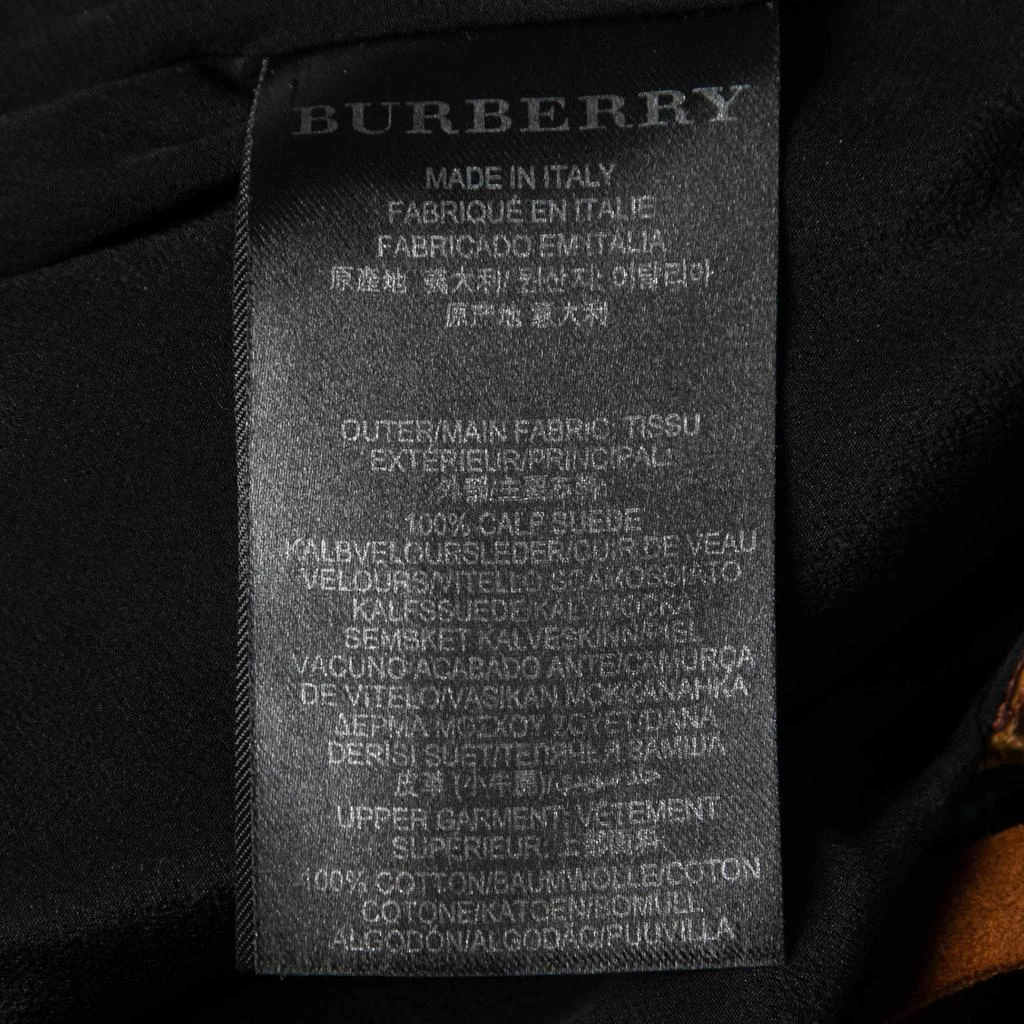 Burberry Prorsum Russet Brown Mirror Embellished Fringed Suede Midi Dress S 商品