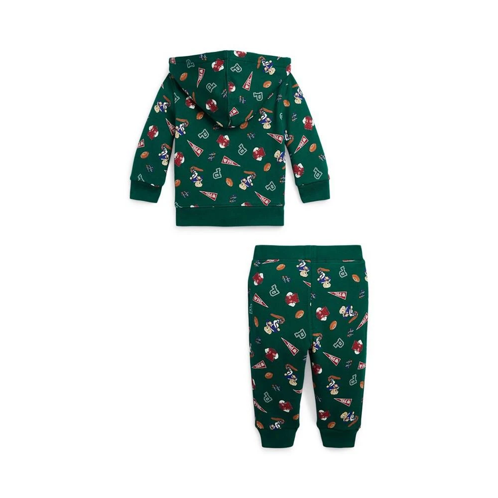 商品Ralph Lauren|Baby Boys Football Polo Bear Hoodie and Pants Set,价格¥295,第2张图片详细描述