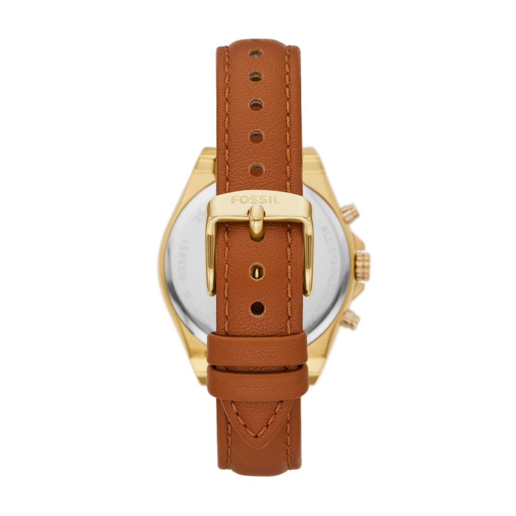 Fossil Women's Modern Courier Chronograph, Gold-Tone Stainless Steel Watch商品第2张图片规格展示
