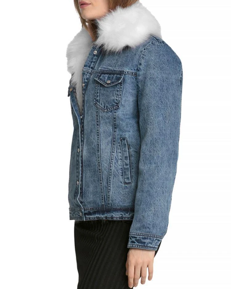 商品Avec Les Filles|Faux Fur Trim Denim Jacket ,价格¥1190,第5张图片详细描述