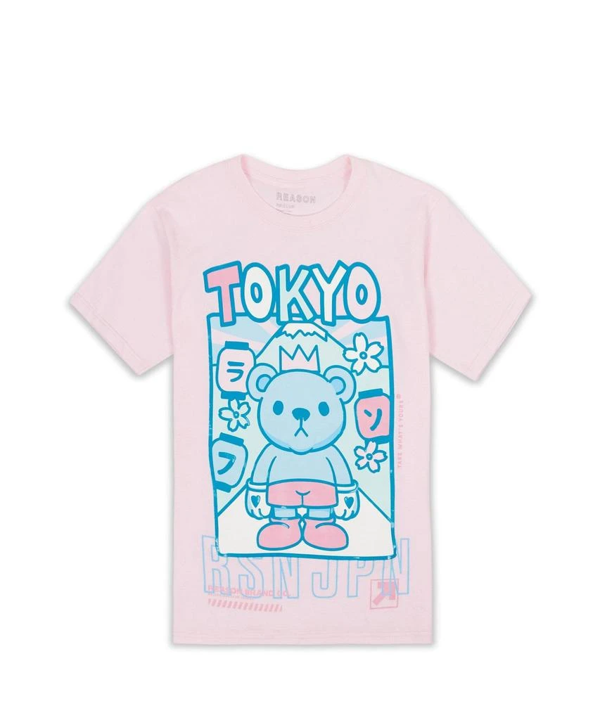 商品Reason Clothing|Neo Tokyo Bear Graphic Tee - Light Pink,价格¥45,第2张图片详细描述