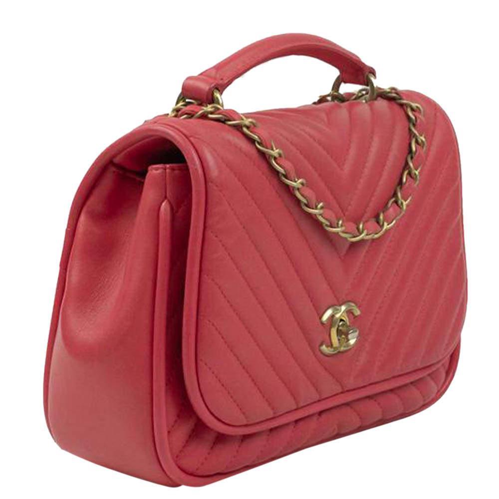 商品[二手商品] Chanel|Chanel Pink Leather Business Affinity Shoulder Bag,价格¥32353,第4张图片详细描述