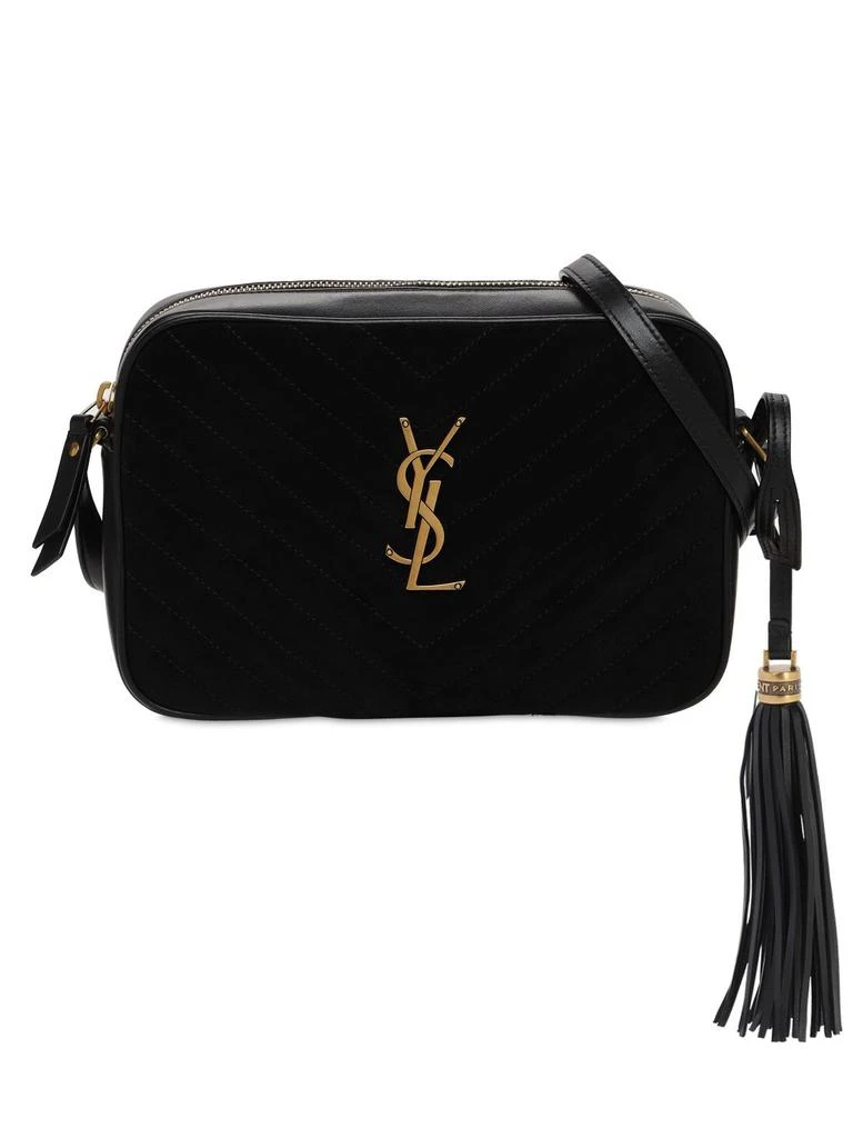 商品Yves Saint Laurent|Lou Quilted Suede & Leather Camera Bag,价格¥12277,第1张图片