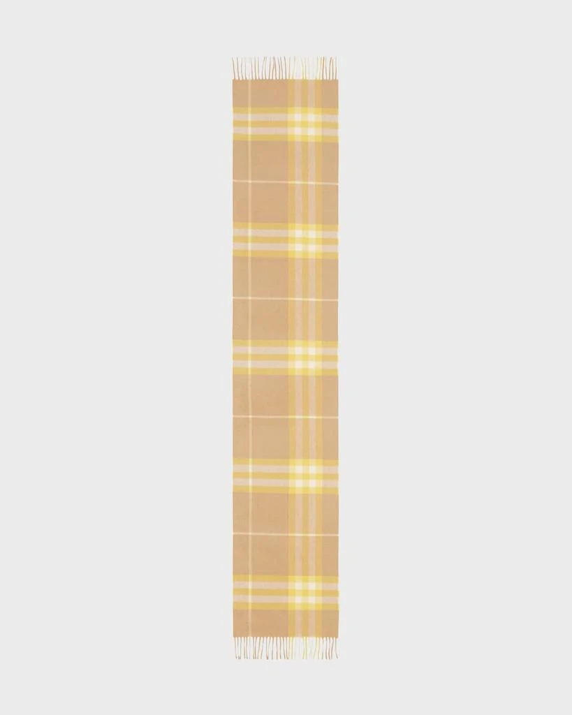 商品Burberry|Tonal Giant Check Cashmere Scarf,价格¥2115,第2张图片详细描述