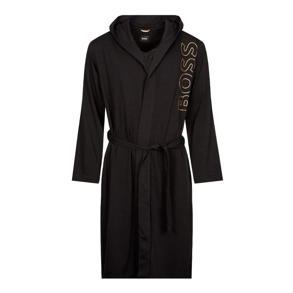 商品Hugo Boss|BOSS Identity Hooded Robe - Black,价格¥512,第1张图片