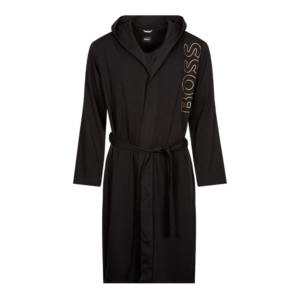 商品Hugo Boss|BOSS Identity Hooded Robe - Black,价格¥666,第1张图片