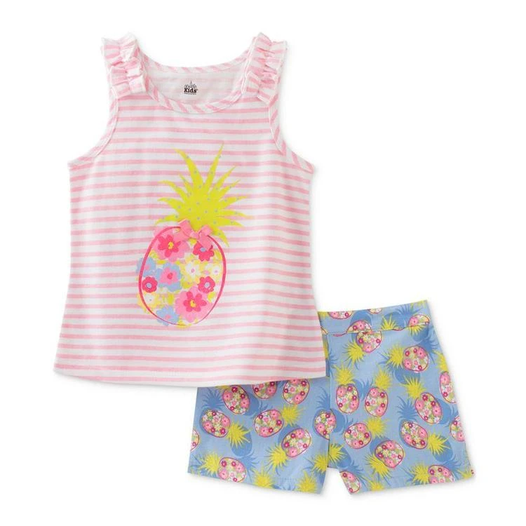 商品KIDS HEADQUARTERS|2-Pc. Pineapple Tank & Shorts Set, Baby Girls (0-24 months),价格¥35,第2张图片详细描述