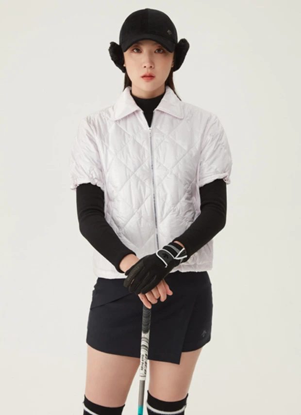 商品【预售商品15天发货】 DESCENTE|GOLF女性短袖绗缝羽绒外套轻便时尚 DO42WFDJO5-LICG,价格¥1596,第1张图片
