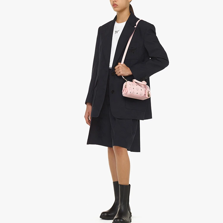 商品[国内直发] MCM|拉链开合 皮革 斜挎包 迷你 女款 轻雾粉,价格¥7172,第8张图片详细描述