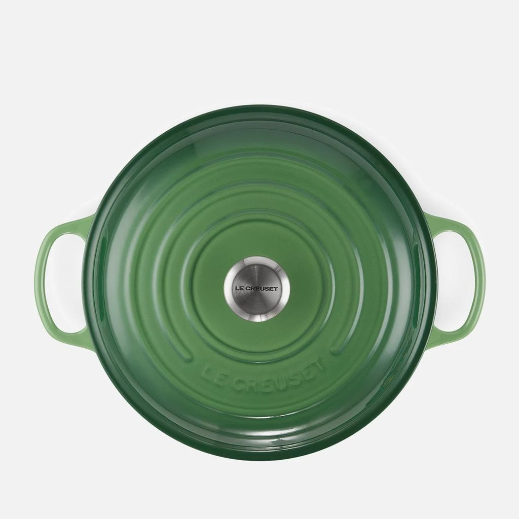 商品Le Creuset|Signature Cast Iron Shallow Casserole - 30cm - Bamboo Green,价格¥2373,第4张图片详细描述