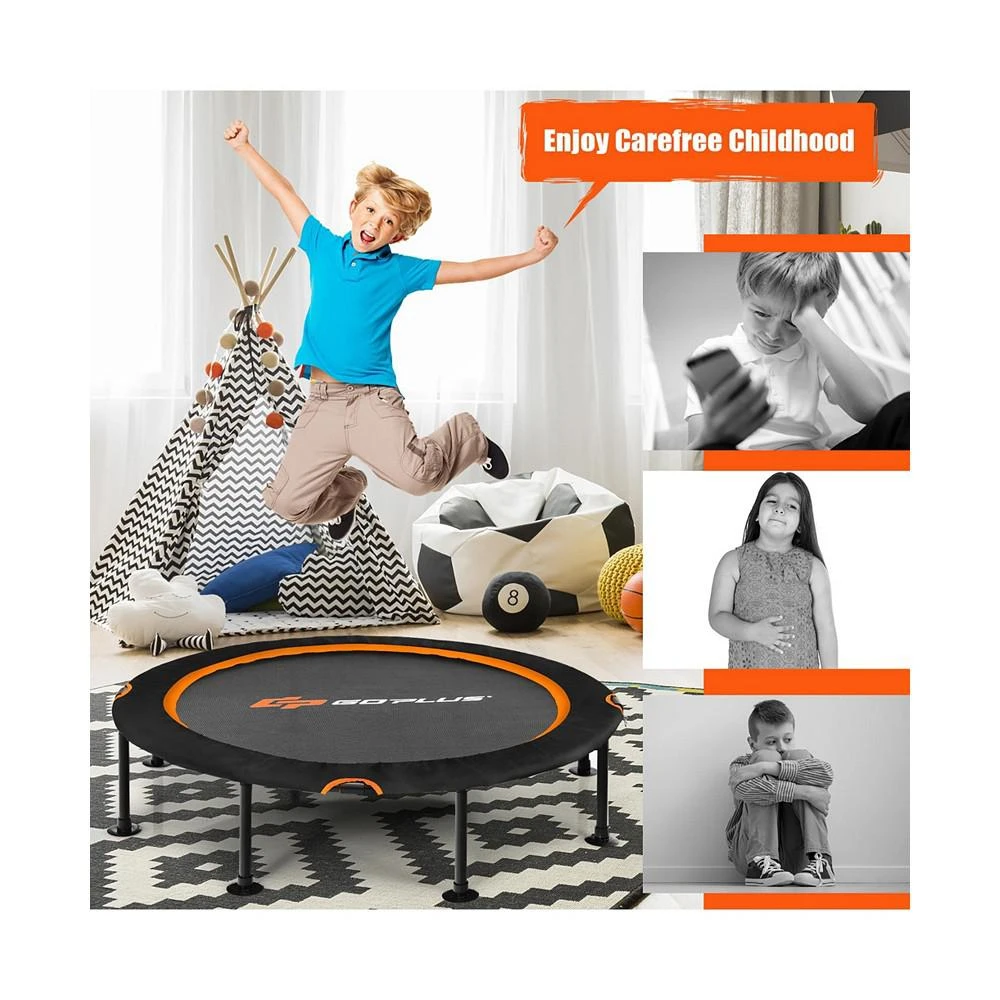 商品Costway|47'' Folding Trampoline Fitness Exercise Rebound safety Pad,价格¥494,第2张图片详细描述