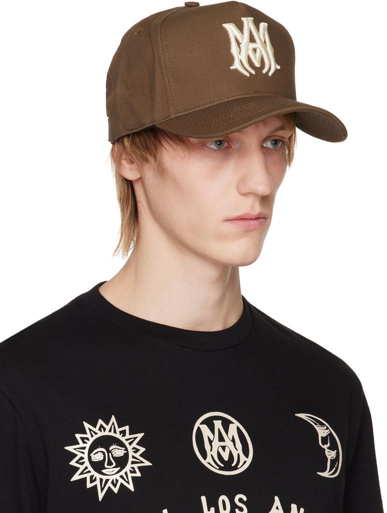 Brown Embroidered Trucker Cap商品第2张图片规格展示