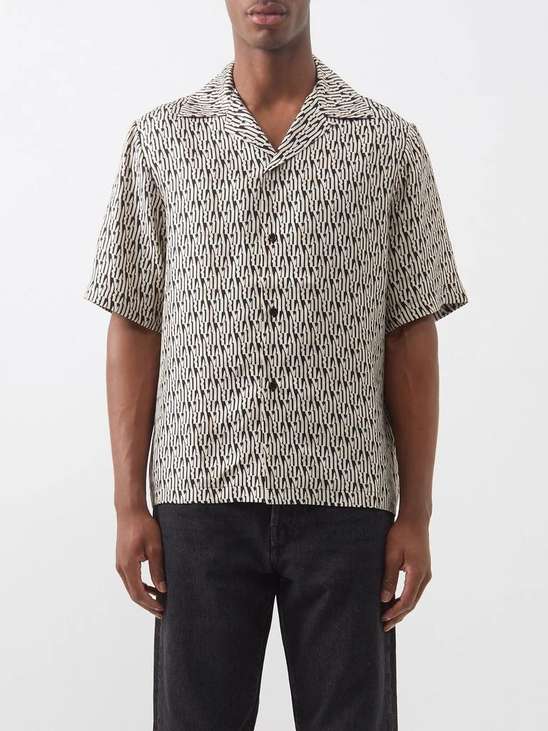 商品AMIRI|Logo print silk-twill shirt,价格¥5479,第1张图片
