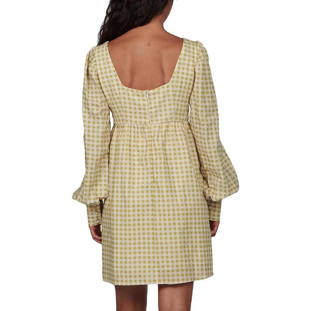 商品Charlie Holiday|Charlie Holiday Womens Jemma Checkered Puff Sleeve Mini Dress,价格¥108,第2张图片详细描述
