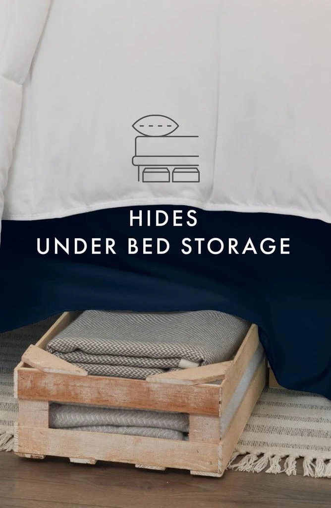 商品HOMESPUN|Premium Pleated Dust Ruffle Bed Skirt,价格¥160,第5张图片详细描述