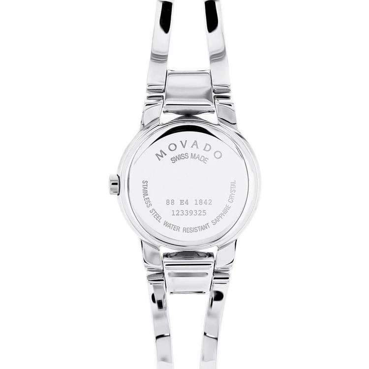 商品Movado|Swiss Amorosa 女士钻石不锈钢手镯腕表 24mm,价格¥5524,第3张图片详细描述
