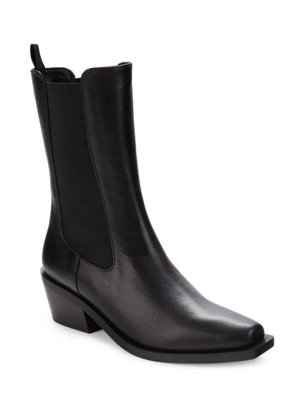 商品Stuart Weitzman|Miley Leather Ankle Chelsea Boots,价格¥1367,第2张图片详细描述