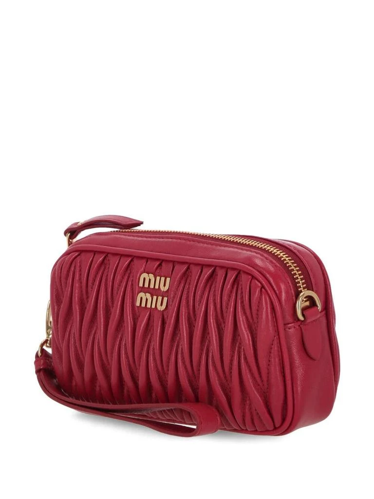 商品Miu Miu|Miu Miu Logo-Plaque Zipped Clutch Bag,价格¥4547,第3张图片详细描述