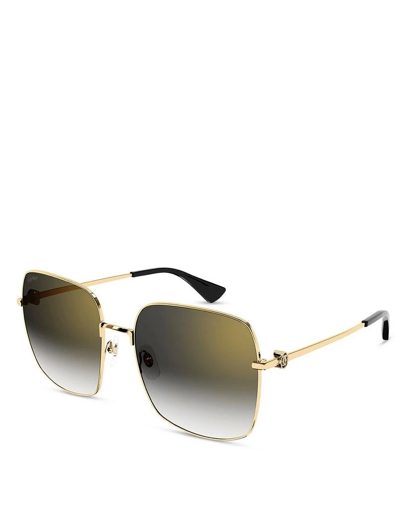 商品Cartier|Double C Squared Sunglasses, 60mm,价格¥9316,第1张图片