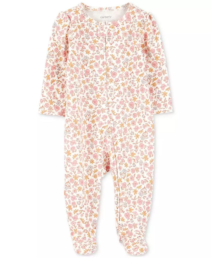商品Carter's|Baby Girls Cotton Floral Sleep & Play Pajamas,价格¥67,第1张图片