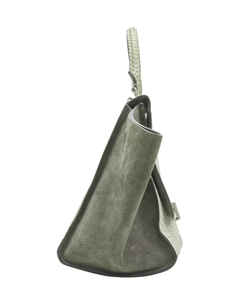 商品[二手商品] Celine|CELINE Phoebe Philo Trapeze grey scaled leather suede flared flap satchel bag,价格¥13356,第4张图片详细描述