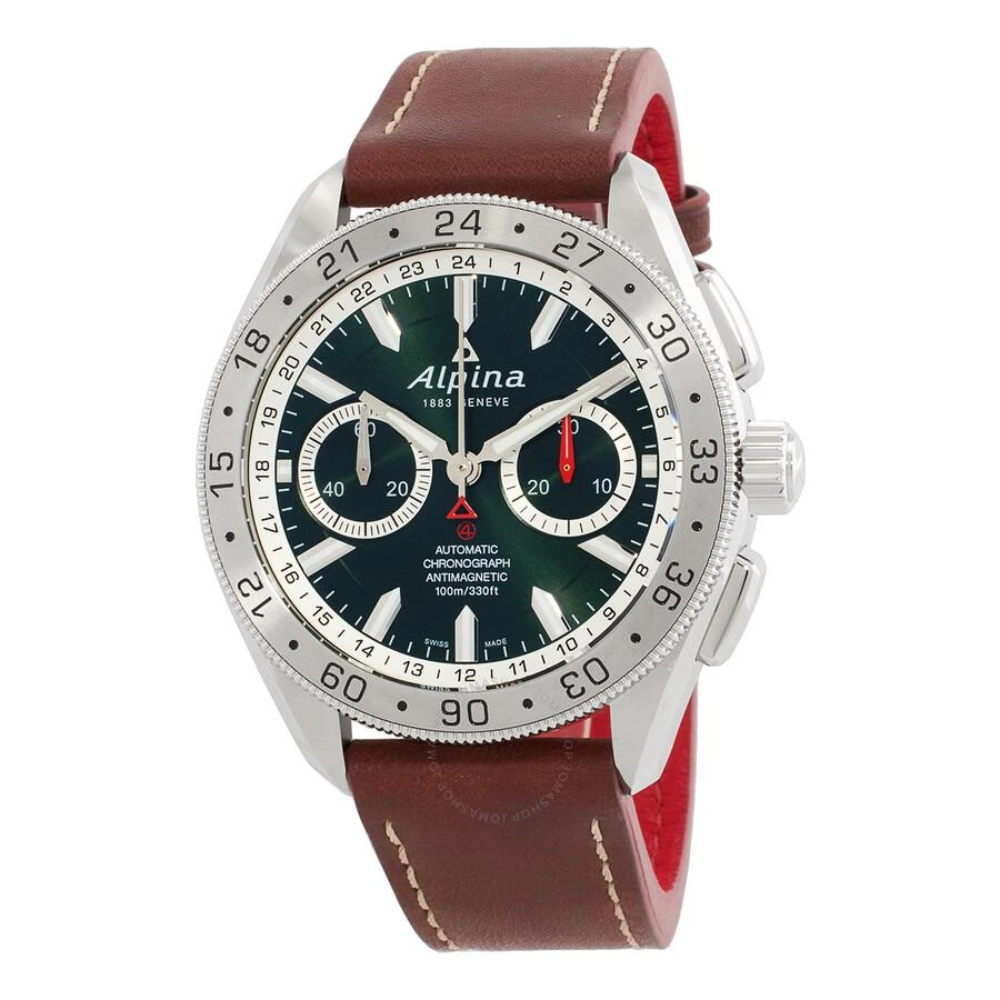 商品Alpina|Alpiner4 Chronograph Automatic Green Dial Men's Watch AL-860GRS5AQ6,价格¥7138,第1张图片