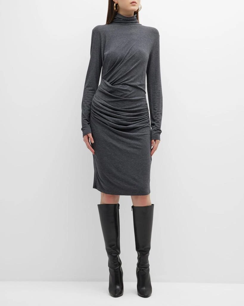 商品Marella|Igloo Ruched Turtleneck Midi Dress,价格¥720,第3张图片详细描述