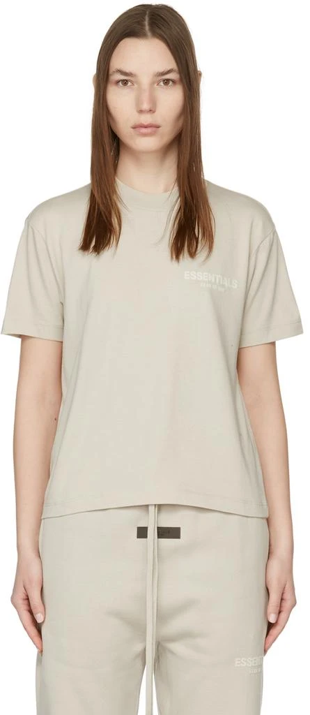 商品Essentials|Beige Short Sleeve T-Shirt,价格¥400,第1张图片