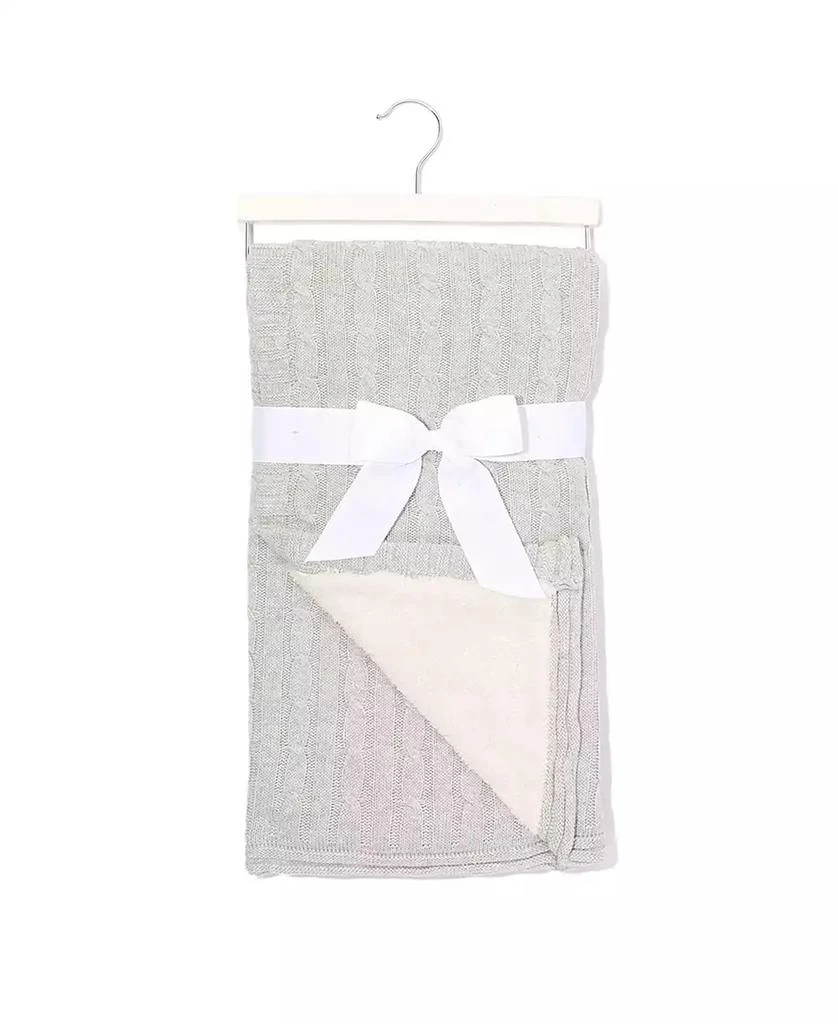 商品3 Stories Trading|Baby Boy or Baby Girl Cable Knit Sherpa Blanket,价格¥277,第2张图片详细描述