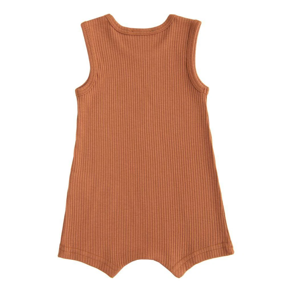 商品BANBLU|Orange Terracotta Sleeveless Modal Romper,价格¥191,第1张图片